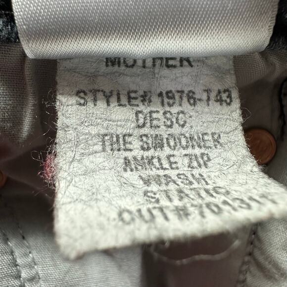 Mother Jeans The Swooner‎ Ankle Zip Static Blue Womens Size 27 Stretch Comfort - Picture 9 of 11